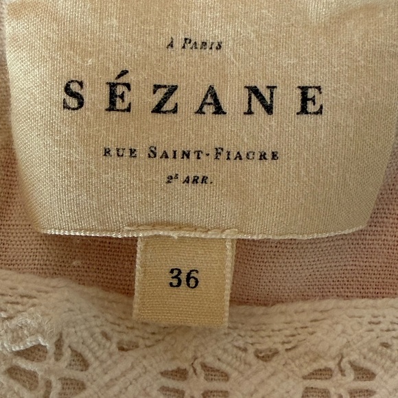 Sezane White Lace Detail Blouse - Picture 4 of 4